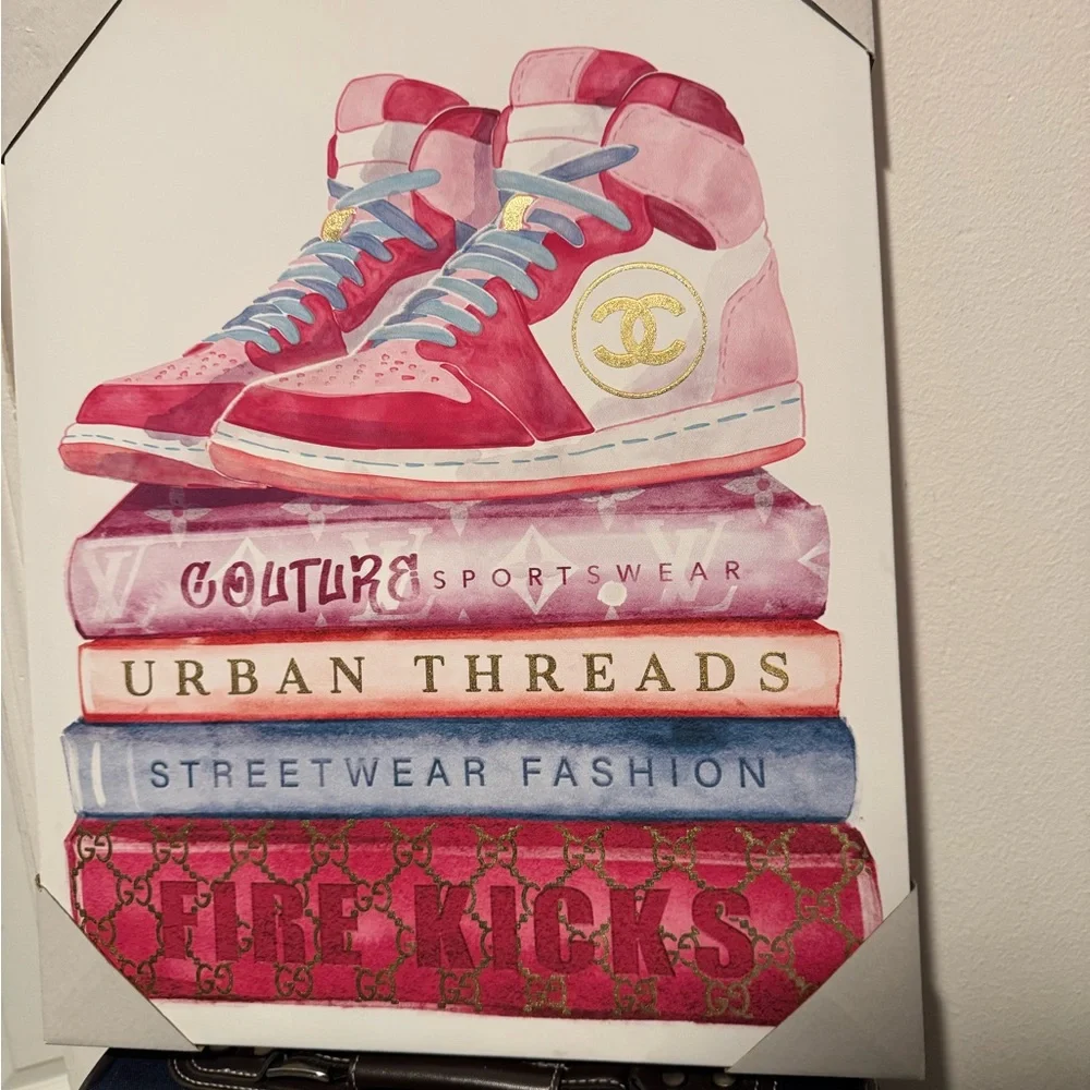 Inspiration Design‎ Stylish Pink High-Top Sneakers 20x16